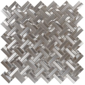 Stainless Steel 2By Basketweave Mosaic