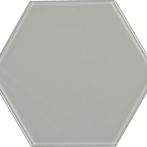 8" Whisper Gray Hexagon Tile