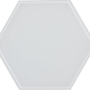 8" White Hexagon Tile