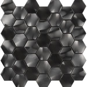 Gun Metal Rolling Hexagon Mosaic