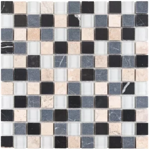 Shades of Grey 1" x 1" Mosaic